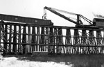 Port Arthur Ore Trestle - First steel girder (Jan 29th 1945)