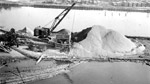 Port Arthur Ore Dock construction. Sand and gravel