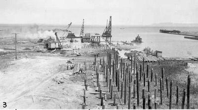 Port Arthur Ore Dock - Looking East From About Bent 34 (July 1944)