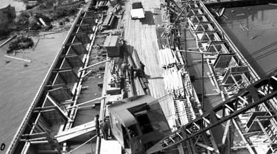 Aerial View of Ore Dock Construction (Oct 1 1944)