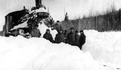 Clearing Path for Train after Winter Storm