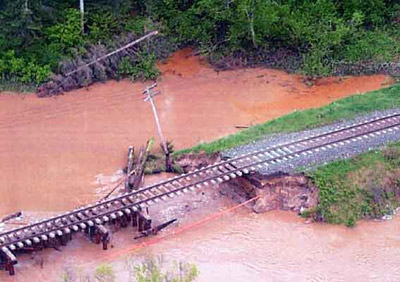 Washout Near Flanders Station