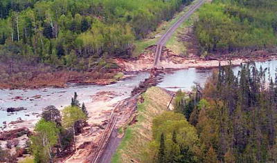 Damage after Washout - Seine River