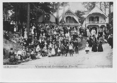 Views of Grimsby Park, Large Group on Steps