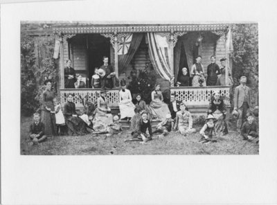 Edward Bowslaugh and Family at their cottage, Cedar Dell