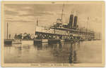 Steamer "Turbinia" at Grimsby Beach, postcard