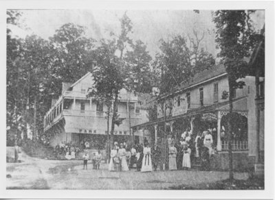 Crowd outside the Post Office