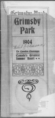 Grimsby Park Program, 1904