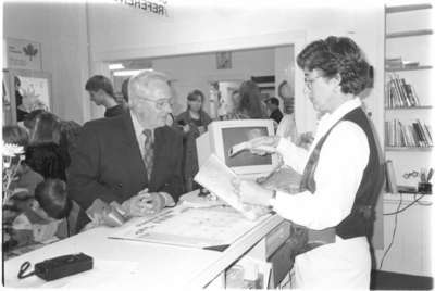 Scanning books at the Flesherton Library