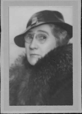 Agnes Macphail portrait with fur