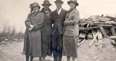 Agnes Macphail with Lilly & Hugh Bailey, and an unknown woman