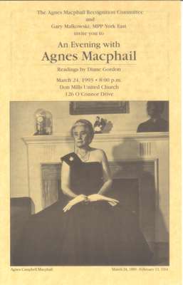 An Evening with Agnes Macphail