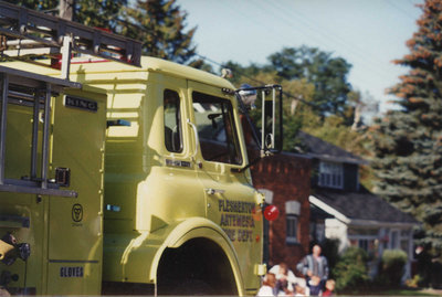 Flesherton Artemesia fire department fire truck in Split Rail Parade