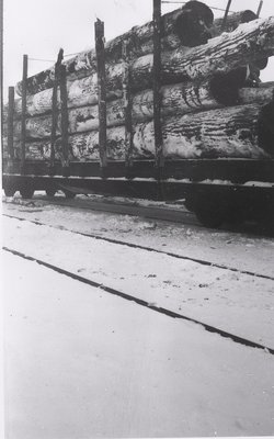 McGinnis logs loaded onto train for export