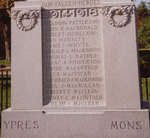 Close up of names inscribed on monument