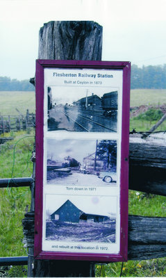 Old Flesherton Railway Station Building Historical Marker