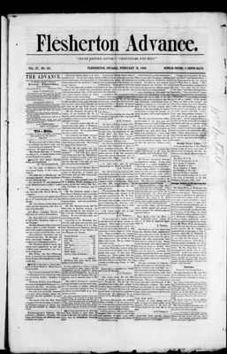 Flesherton Advance, 12 Feb 1885