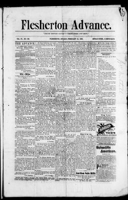 Flesherton Advance, 19 Feb 1885