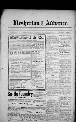 Flesherton Advance, 14 Dec 1899