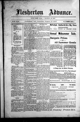 Flesherton Advance, 10 Aug 1905