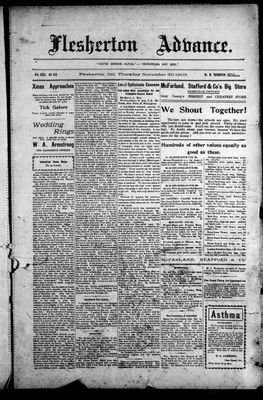 Flesherton Advance, 30 Nov 1905