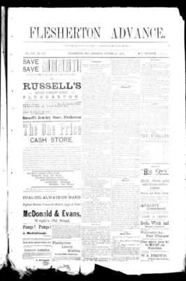 Flesherton Advance, 31 Oct 1889