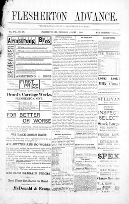 Flesherton Advance, 7 Aug 1890