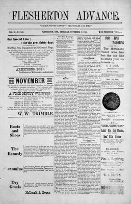 Flesherton Advance, 19 Nov 1891