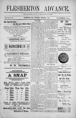 Flesherton Advance, 3 Dec 1891