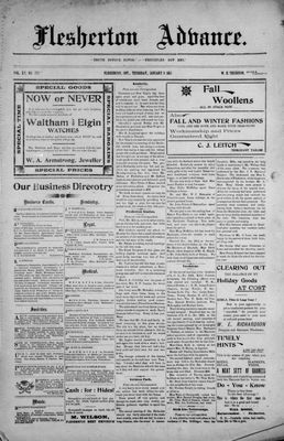 Flesherton Advance, 9 Jan 1896