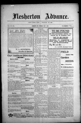 Flesherton Advance, 7 May 1896