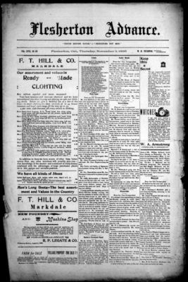 Flesherton Advance, 3 Nov 1898