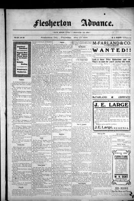 Flesherton Advance, 27 May 1909