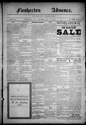 Flesherton Advance, 30 Dec 1909