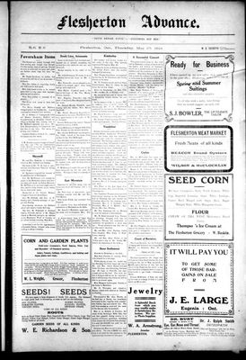 Flesherton Advance, 25 May 1911