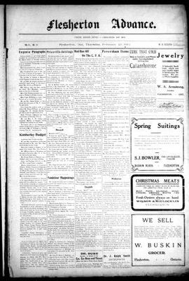 Flesherton Advance, 22 Feb 1912