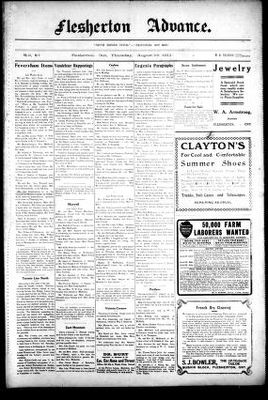 Flesherton Advance, 29 Aug 1912