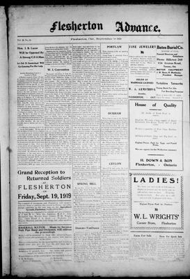 Flesherton Advance, 18 Sep 1919