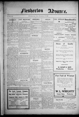 Flesherton Advance, 15 Jan 1920