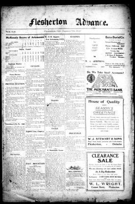 Flesherton Advance, 5 Jan 1922