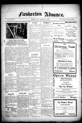 Flesherton Advance, 6 Dec 1922