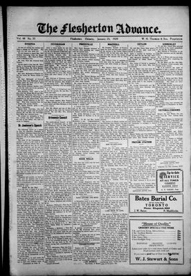 Flesherton Advance, 23 Jan 1929