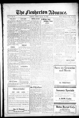 Flesherton Advance, 22 Jan 1930