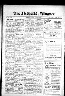 Flesherton Advance, 21 Jan 1931