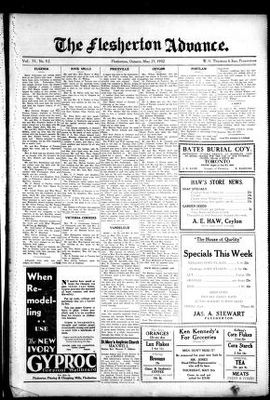 Flesherton Advance, 25 May 1932