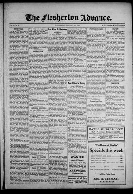 Flesherton Advance, 24 Jan 1934