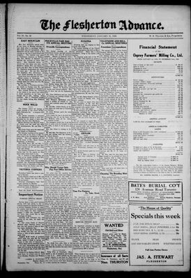 Flesherton Advance, 31 Jan 1934