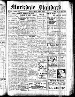 Markdale Standard (Markdale, Ont.1880), 26 Jan 1911