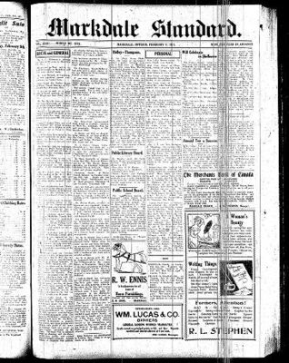 Markdale Standard (Markdale, Ont.1880), 9 Feb 1911