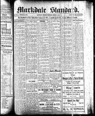 Markdale Standard (Markdale, Ont.1880), 3 Aug 1911